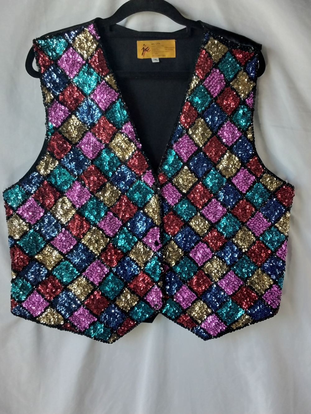 Sequin Harlequin Multicolor Vest by